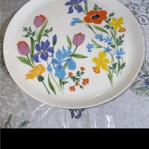 Heinrich Germany Sigma Primavera Pedestal Cake Stand Vibrant Spring‎ Floral